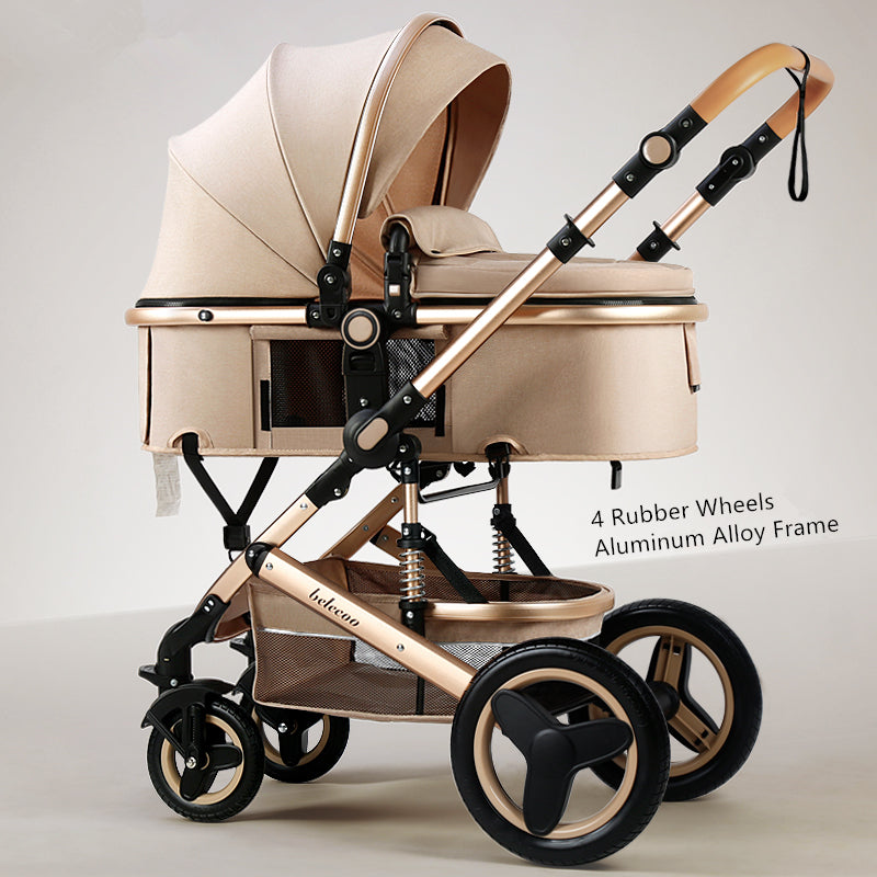 Luxury Baby Stroller for Baby Boy 3 In 1 Stroller High Landscape