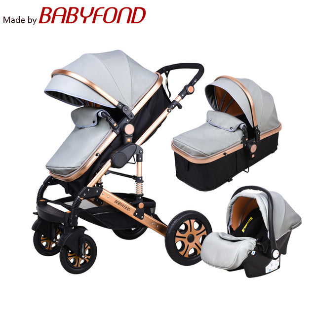 Babyfond Baby Stroller 3 in 1 High Stroller – Zee Baby Boutique