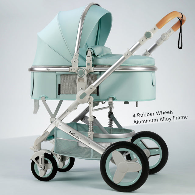New Design Khaki Color High Landscape Baby Stroller 3 in 1 With